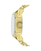 Cauma Damenuhr aus feinstem Netzstoff in Gold/Schwarz