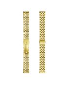 Cauma Damenuhr aus feinstem Netzstoff in Gold/Schwarz