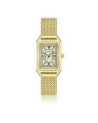 Sarner dameshorloge in goudkleurig metallic mesh