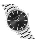 Montre pour femme en maille fine Tanay argent/noir