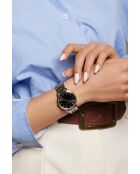 Montre pour femme en maille fine Tanay argent/noir
