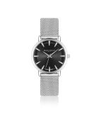 Montre pour femme en maille métallique Tanay argent/noir