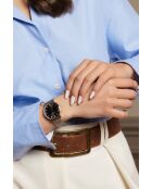 Montre pour femme en maille métallique Tanay argent/noir