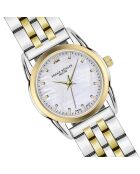 Montre pour femme en maille fine Champex argent/doré/blanc