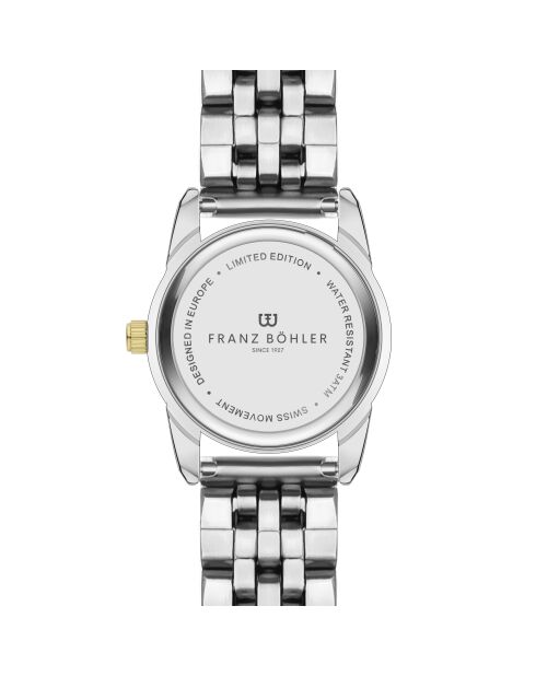 Montre pour femme en maille fine Champex argent/doré/blanc