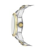 Montre pour femme en maille fine Champex argent/doré/blanc