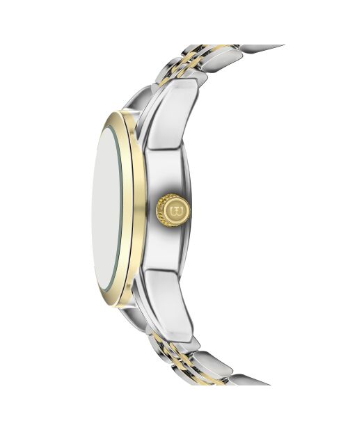 Montre pour femme en maille fine Champex argent/doré/blanc