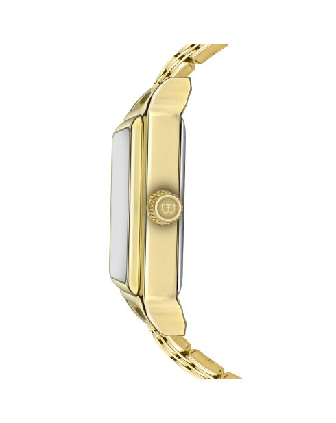 Oberaar Damenuhr aus feinstem Netzstoff in Gold/Schwarz