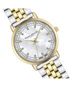 Montre pour femme en maille fine Lugano or/argent