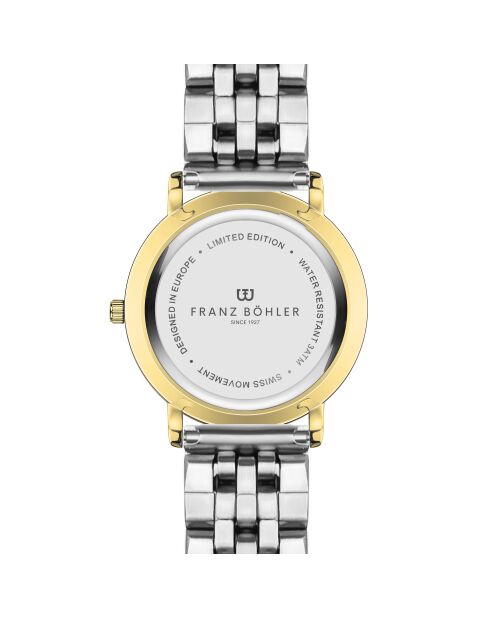 Montre pour femme en maille fine Lugano or/argent