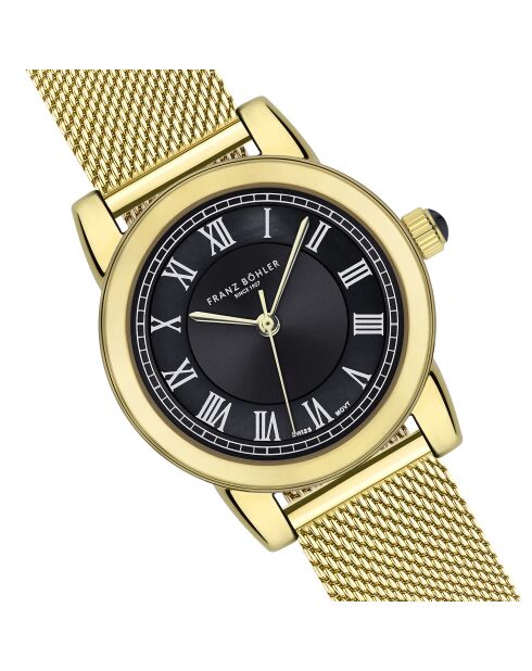 Orologio da donna Biel in maglia metallica oro/nera