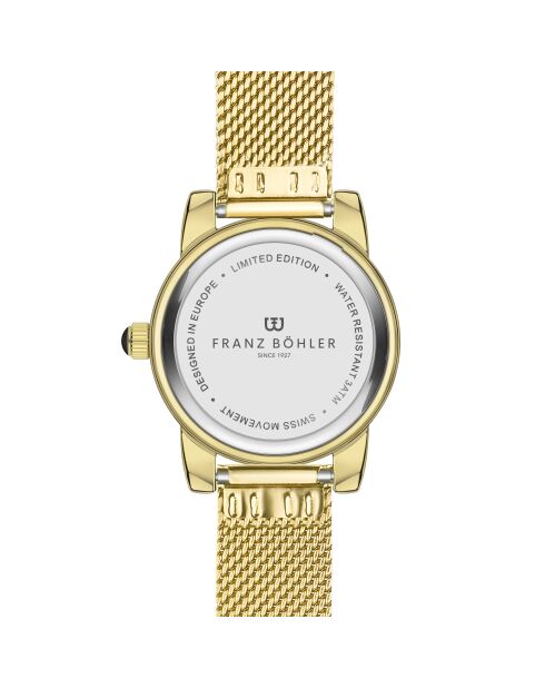 Orologio da donna Biel in maglia metallica oro/nera