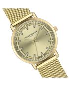 Klontal Damenuhr aus goldfarbenem metallischem Mesh