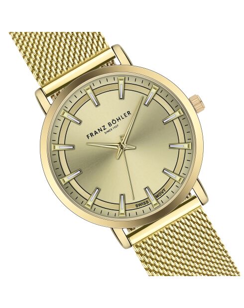 Orologio da donna Klontal in maglia metallica dorata