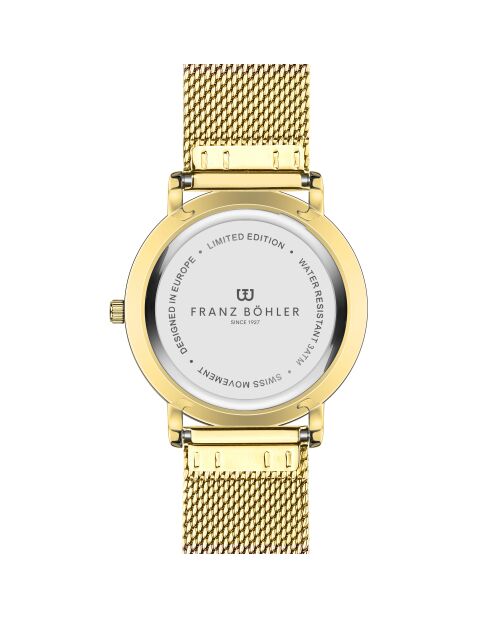 Orologio da donna Klontal in maglia metallica dorata