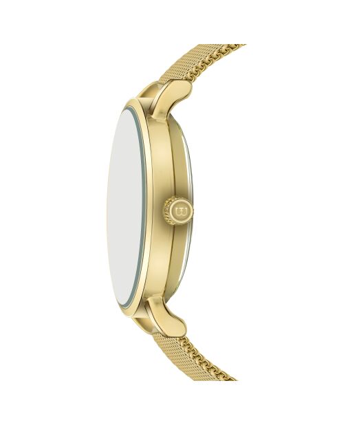 Lugano Damenuhr aus goldfarbenem Metallgeflecht