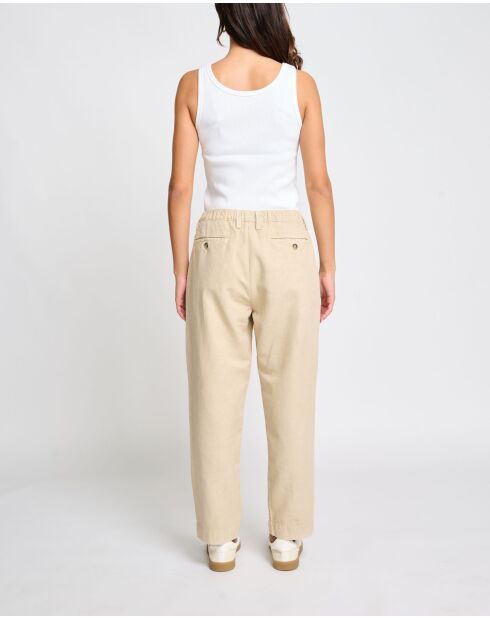 Beige beige broek van Fresco