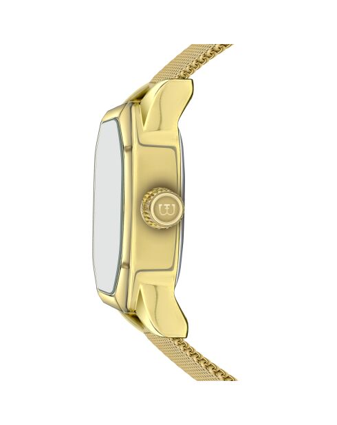 Lauerz Damenuhr aus goldfarbenem Metallic-Mesh