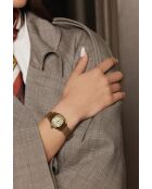 Lauerz Damenuhr aus goldfarbenem Metallic-Mesh