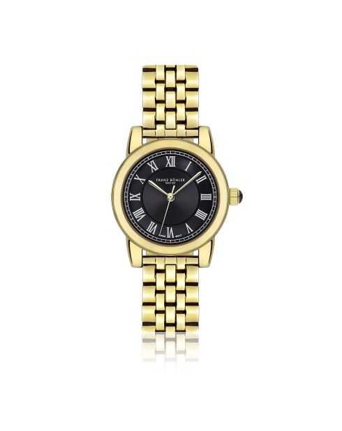 Fine Mesh Damenuhr Biel gold/schwarz