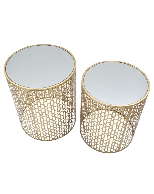 2 goldene Nisttische