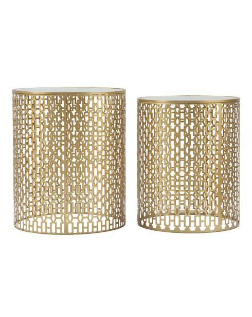 2 goldene Nisttische
