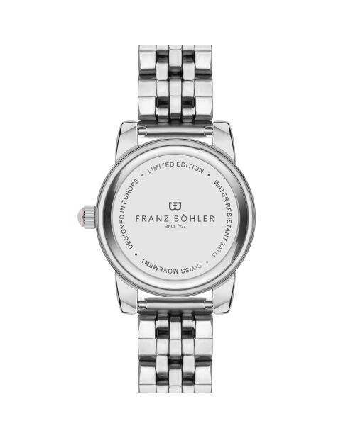 Montre pour femme Sils en maille fine argent/rose clair