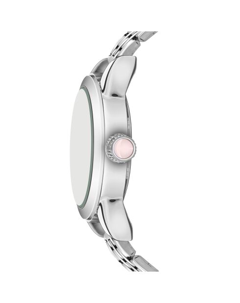 Montre pour femme Sils en maille fine argent/rose clair