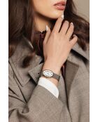 Montre pour femme en maille métallique Davos argent/blanc