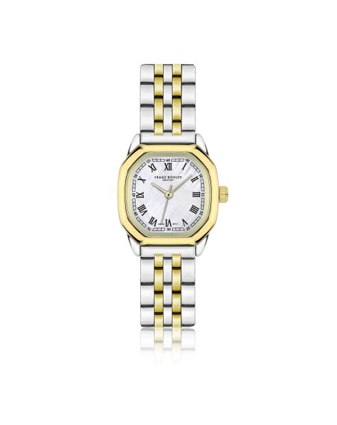 Montre pour femme en maille fine Aegeri argent/or