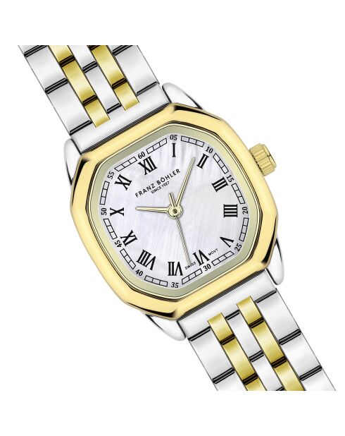 Montre pour femme en maille fine Aegeri argent/or