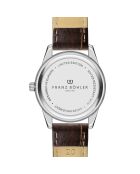 Reloj para hombre de piel marrón cocodrilo de Rotsee con costuras lisas y acolchadas