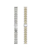 Lej Nair Damenuhr aus feinem Mesh in Silber/Gold/Weiß