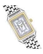 Montre pour femme en maille fine Lej Nair argent/blanc