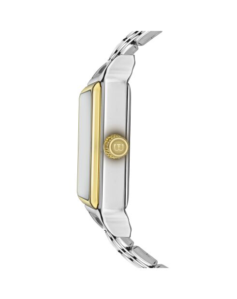 Montre pour femme en maille fine Lej Nair argent/blanc