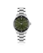 Reloj Türlersee de malla fina plateado/verde para hombre