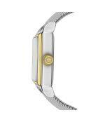 Lej Nair zilver/wit metalen mesh dameshorloge