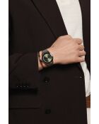 Reloj Türlersee de malla metálica plateada/verde para hombre