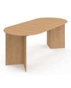Gabin uitschuifbare eettafel 200-300 cm beukeneffect - 300x90x75 cm
