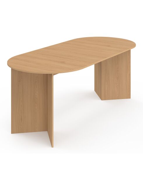 Gabin uitschuifbare eettafel 200-300 cm beukeneffect - 300x90x75 cm