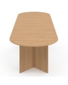 Gabin uitschuifbare eettafel 200-300 cm beukeneffect - 300x90x75 cm