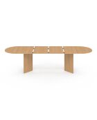 Gabin uitschuifbare eettafel 200-300 cm beukeneffect - 300x90x75 cm