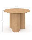Ronde eettafel Olympia hout met pylonpoten - 110x110x75 cm
