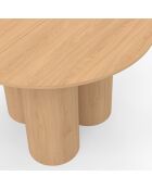 Ronde eettafel Olympia hout met pylonpoten - 110x110x75 cm