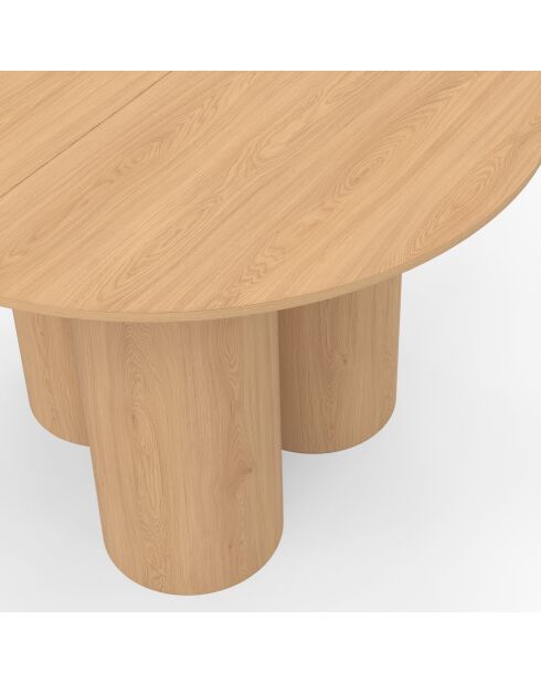 Ronde eettafel Olympia hout met pylonpoten - 110x110x75 cm