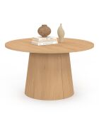Table basse ronde Elvis bois - 70x70x40 cm
