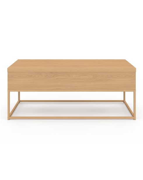 Opklapbare en opvouwbare salontafel Memphis met poten met houteffect - 100x55x40,5 cm