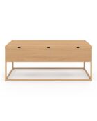 Heb- und zusammenklappbarer Couchtisch Memphis mit Beinen in Holzoptik, 100 x 55 x 40,5 cm