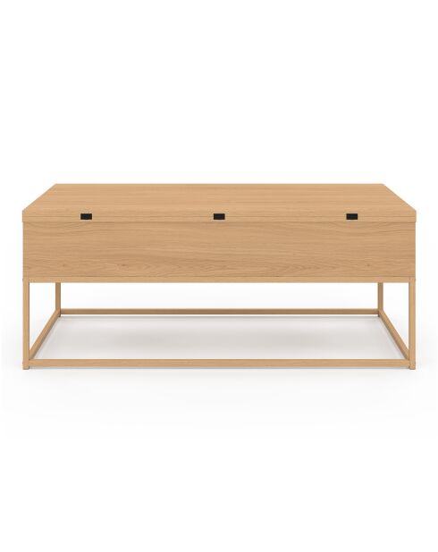 Opklapbare en opvouwbare salontafel Memphis met poten met houteffect - 100x55x40,5 cm