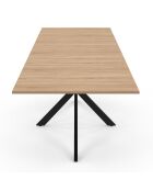 Spider ausziehbarer Esstisch 200-300 cm aus Holz und Schwarz - 300x90x75 cm